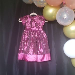 Marmellata Metallic Maroon Dress | Size 6x